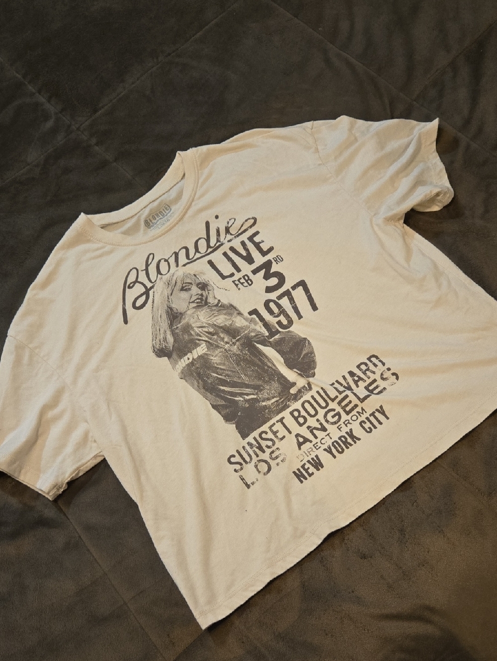 Blondie Womens Large Cropped Tshirt